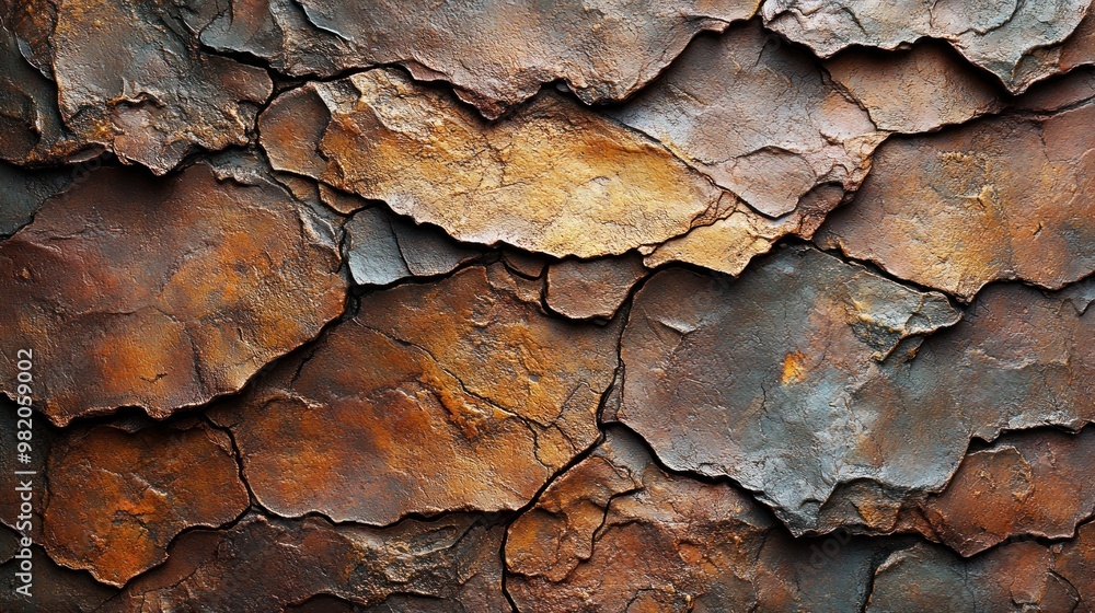 Textured layers of rustic, weathered slate stone. Textured layers of rustic, weathered slate stone.