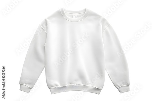 White sweatshirt mockup isolated on transparent background