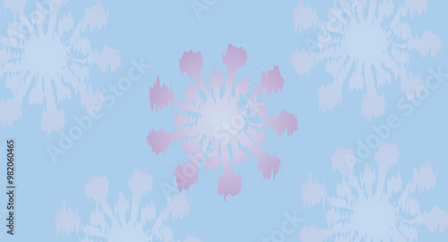 Abstract bacteria symbol blue background