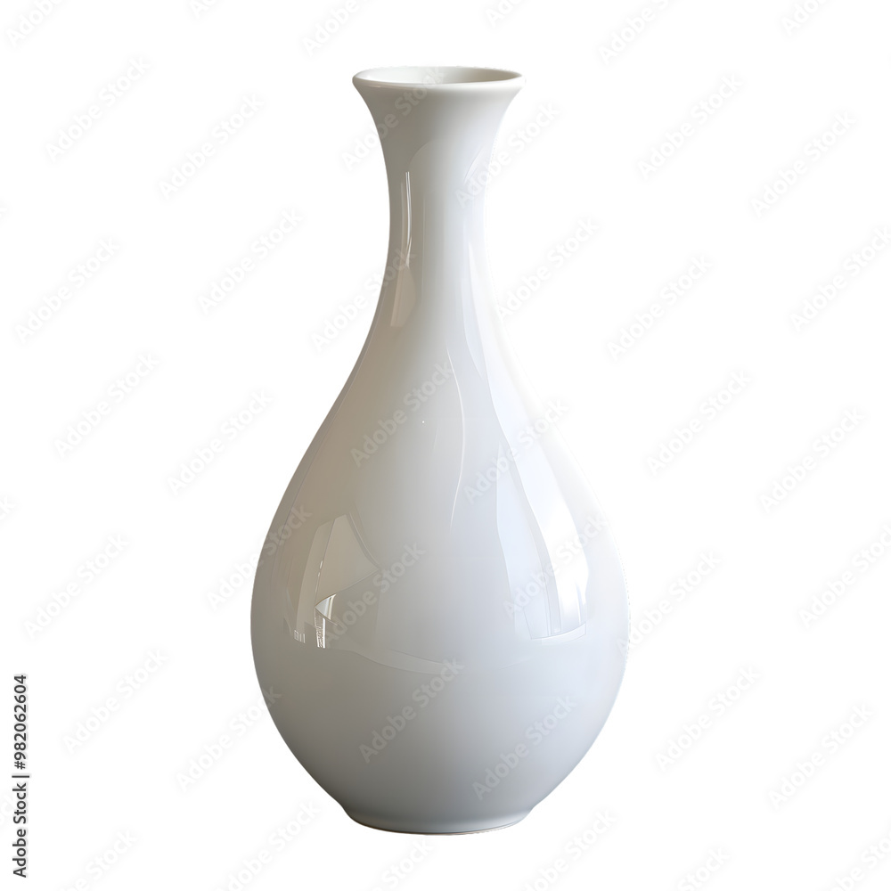 White vase isolated on transparent background White vase isolated on transparent background