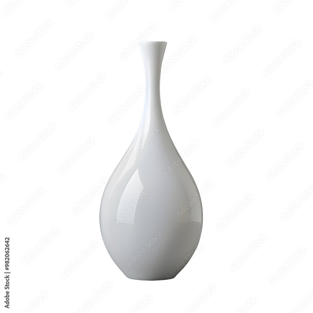 White vase isolated on transparent background White vase isolated on transparent background