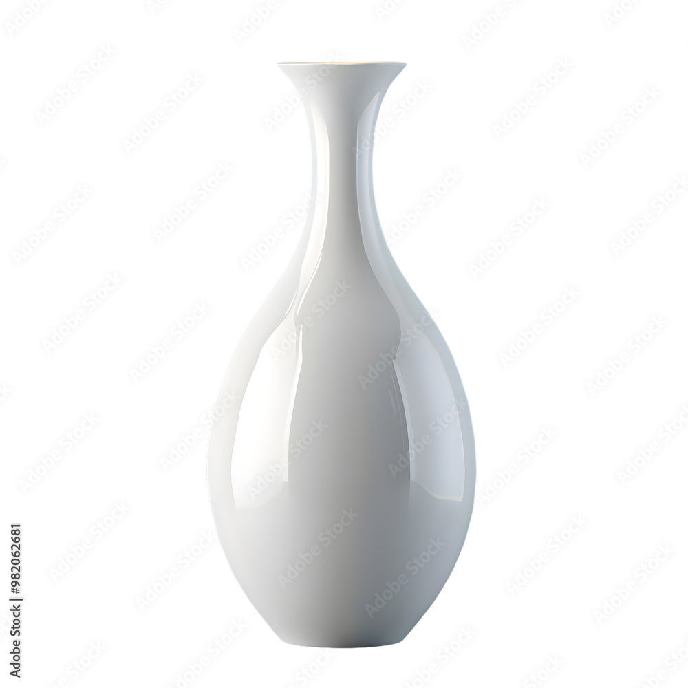 White vase isolated on transparent background White vase isolated on transparent background