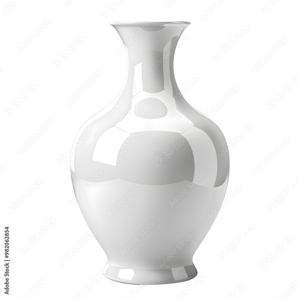 White vase isolated on transparent background White vase isolated on transparent background