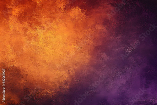 Rich gradient texture in dark orange, brown, and purple hues, featuring a cherry gold vintage background with space for design. Perfect for Halloween, Thanksgiving, and autumn-themed settings