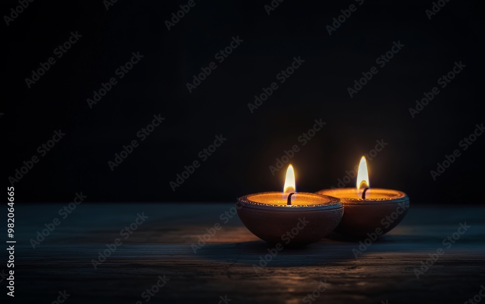 Happy Diwali Diya lamps lit during Diwali, Hindu festival of lights celebration. Diwali diya oil lamps holiday background. Creating a festive and decorative composition Happy Diwali Diya lamps lit during Diwali, Hindu festival of lights celebration. Diwali diya oil lamps holiday background. Creating a festive and decorative composition