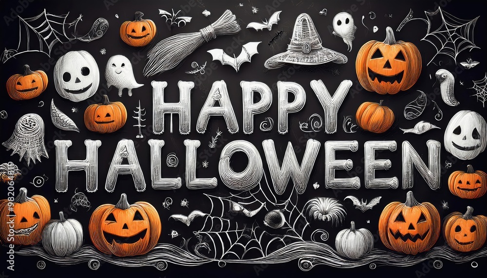 Chalkboard Trick or Treat Style. Happy Halloween. in chalkboard-style typography. halloween party poster. halloween background with halloween. halloween party invitation. wallpaper halloween Chalkboard Trick or Treat Style. Happy Halloween. in chalkboard-style typography. halloween party poster. halloween background with halloween. halloween party invitation. wallpaper halloween