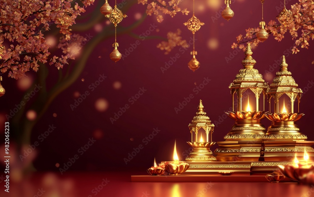 Happy Diwali Diya lamps lit during Diwali, Hindu festival of lights celebration. Diwali diya oil lamps holiday background. Creating a festive and decorative composition Happy Diwali Diya lamps lit during Diwali, Hindu festival of lights celebration. Diwali diya oil lamps holiday background. Creating a festive and decorative composition