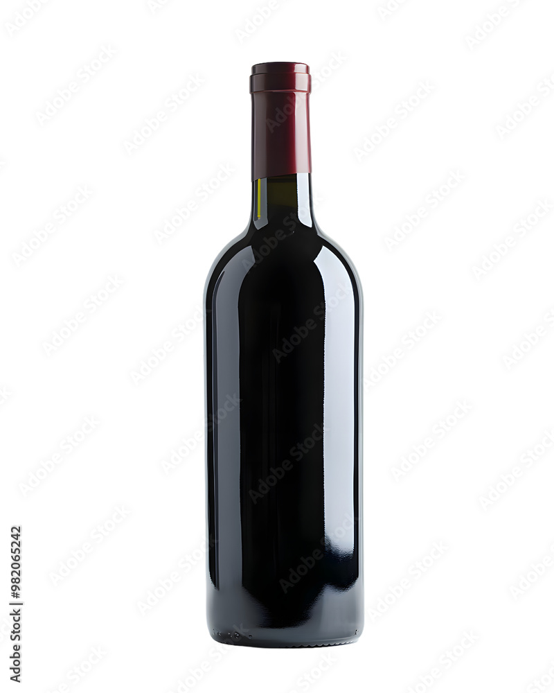 Red wine bottle mock up isolated on transparent background Red wine bottle mock up isolated on transparent background