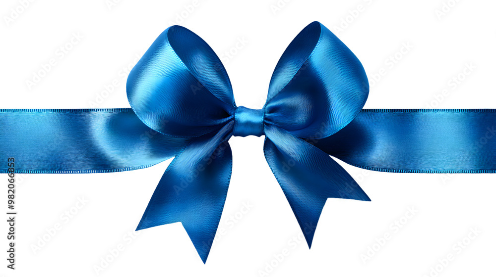 Blue bow isolated on transparent background Blue bow isolated on transparent background