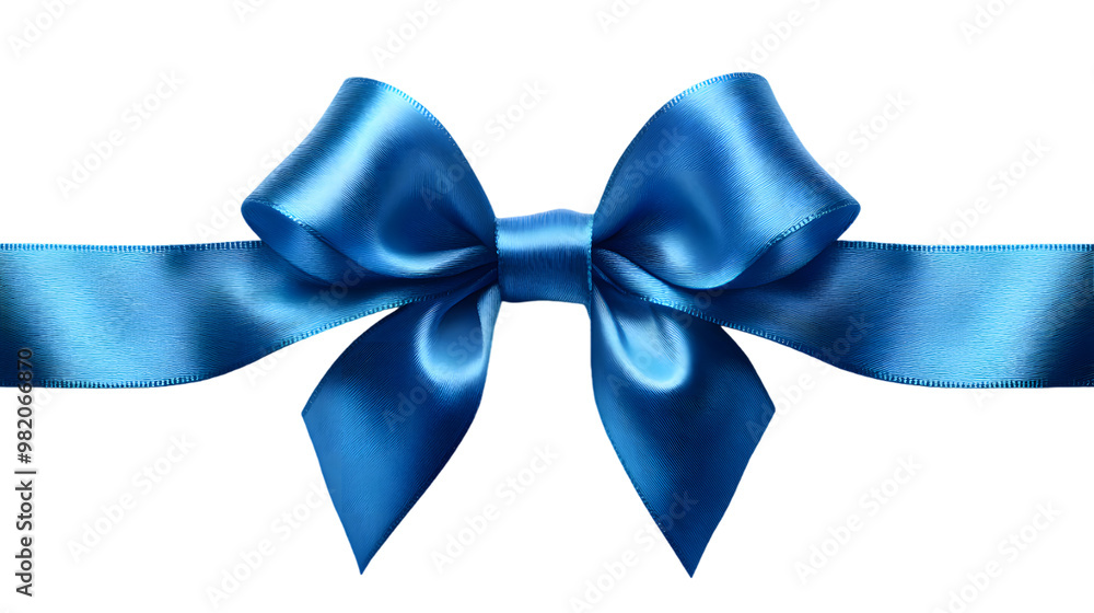 Blue bow isolated on transparent background Blue bow isolated on transparent background
