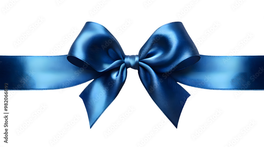 Blue bow isolated on transparent background Blue bow isolated on transparent background