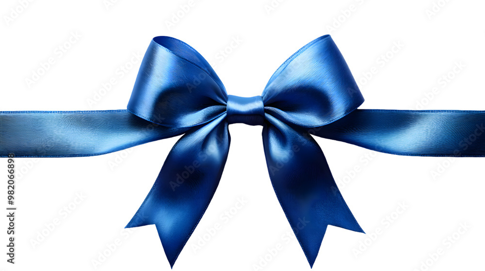 Blue bow isolated on transparent background Blue bow isolated on transparent background
