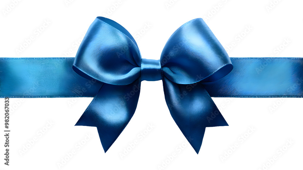 Blue bow isolated on transparent background Blue bow isolated on transparent background