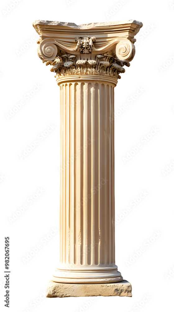 Ancient Greek column isolated on transparent background Ancient Greek column isolated on transparent background