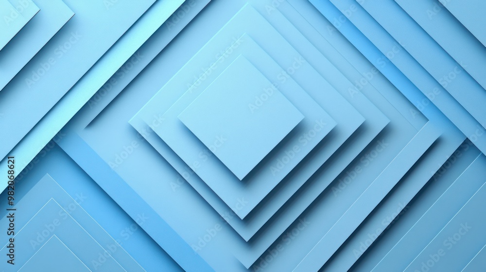 Fototapeta premium A textured blue background featuring layered geometric shapes in a diamond pattern.