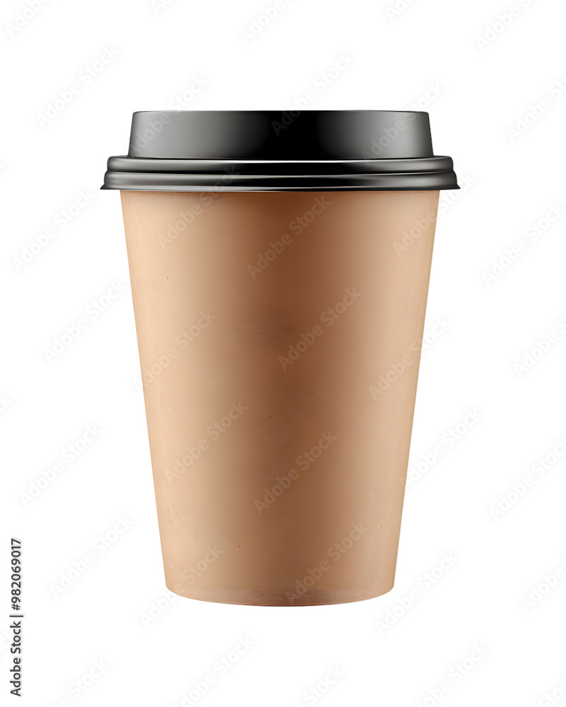 Brown Paper coffee cup to go, take away mockup isolated on transparent background Brown Paper coffee cup to go, take away mockup isolated on transparent background