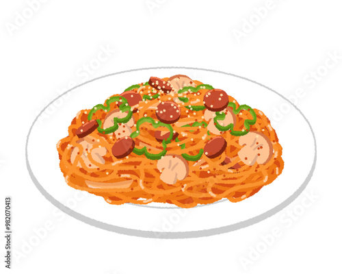 ナポリタンのイラスト