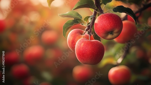 Red apples in abundance, their taste a delight, with a background showcasing their beauty in a high-quality image.