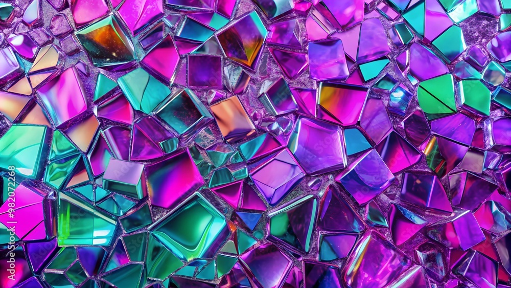 Magenta and Turquoise Glass Mosaic Abstract Texture with Vibrant Colors Magenta and Turquoise Glass Mosaic Abstract Texture with Vibrant Colors