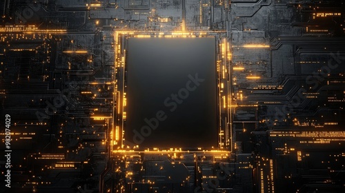 Sophisticated Cyber Monday Template with Dark and Gold Elements