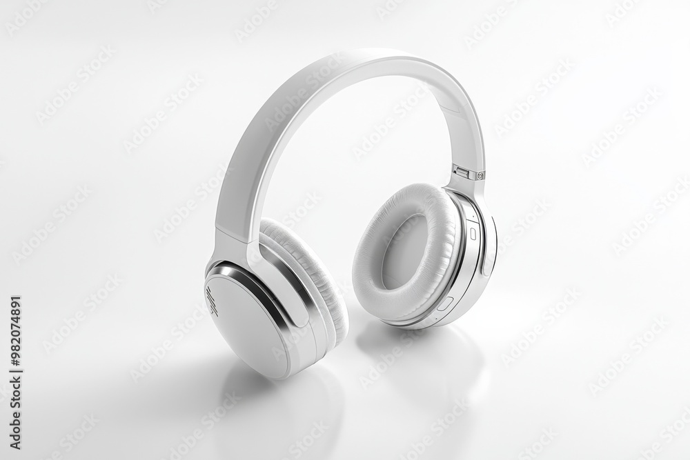 Modern Wireless Headphone Mockup Isolated created with Generative AI Modern Wireless Headphone Mockup Isolated created with Generative AI