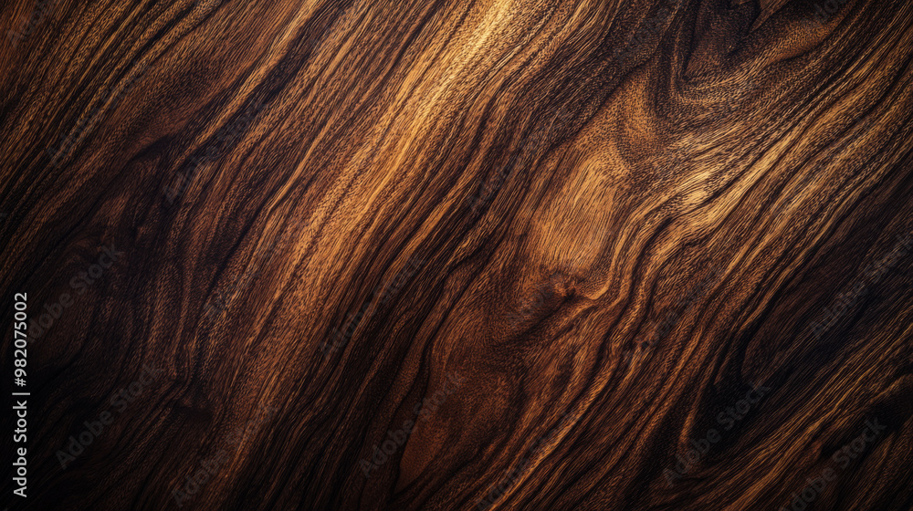 Dark walnut wooden background, smooth and polished surface with rich textures, elegant and sophisticated, Dark walnut wooden background, smooth and polished surface with rich textures, elegant and sophisticated,