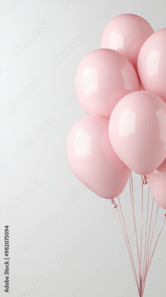 A cluster of soft pink balloons ideal for celebrations, events, and parties, adding a touch of elegance and joy. A cluster of soft pink balloons ideal for celebrations, events, and parties, adding a touch of elegance and joy.