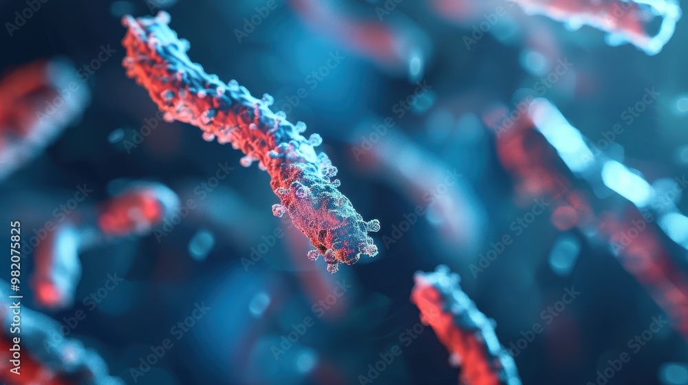 Abstract Chromosome Structure in Three Dimensions, vibrant colors intertwining, representing genetic science and molecular biology, ideal for educational and scientific use Abstract Chromosome Structure in Three Dimensions, vibrant colors intertwining, representing genetic science and molecular biology, ideal for educational and scientific use