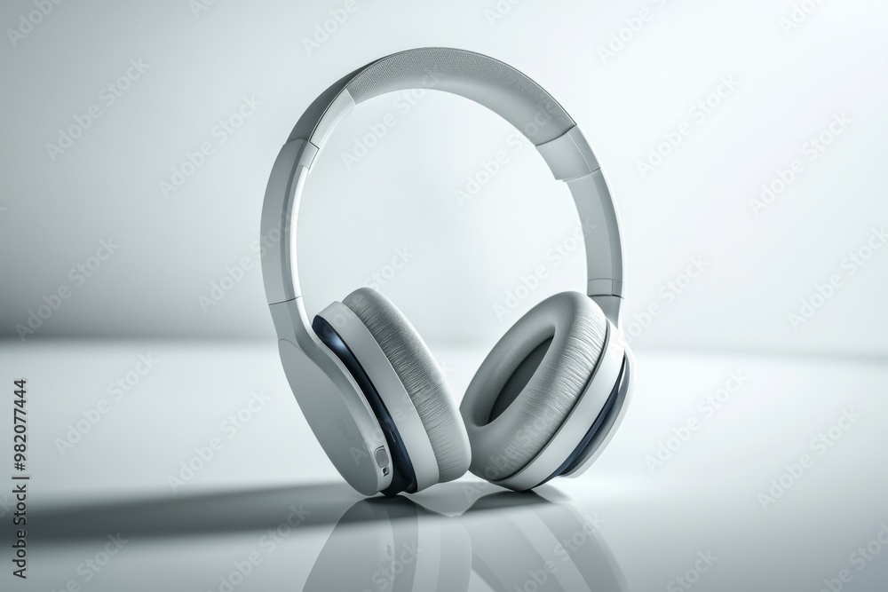 Modern Wireless Headphone Mockup Isolated created with Generative AI Modern Wireless Headphone Mockup Isolated created with Generative AI