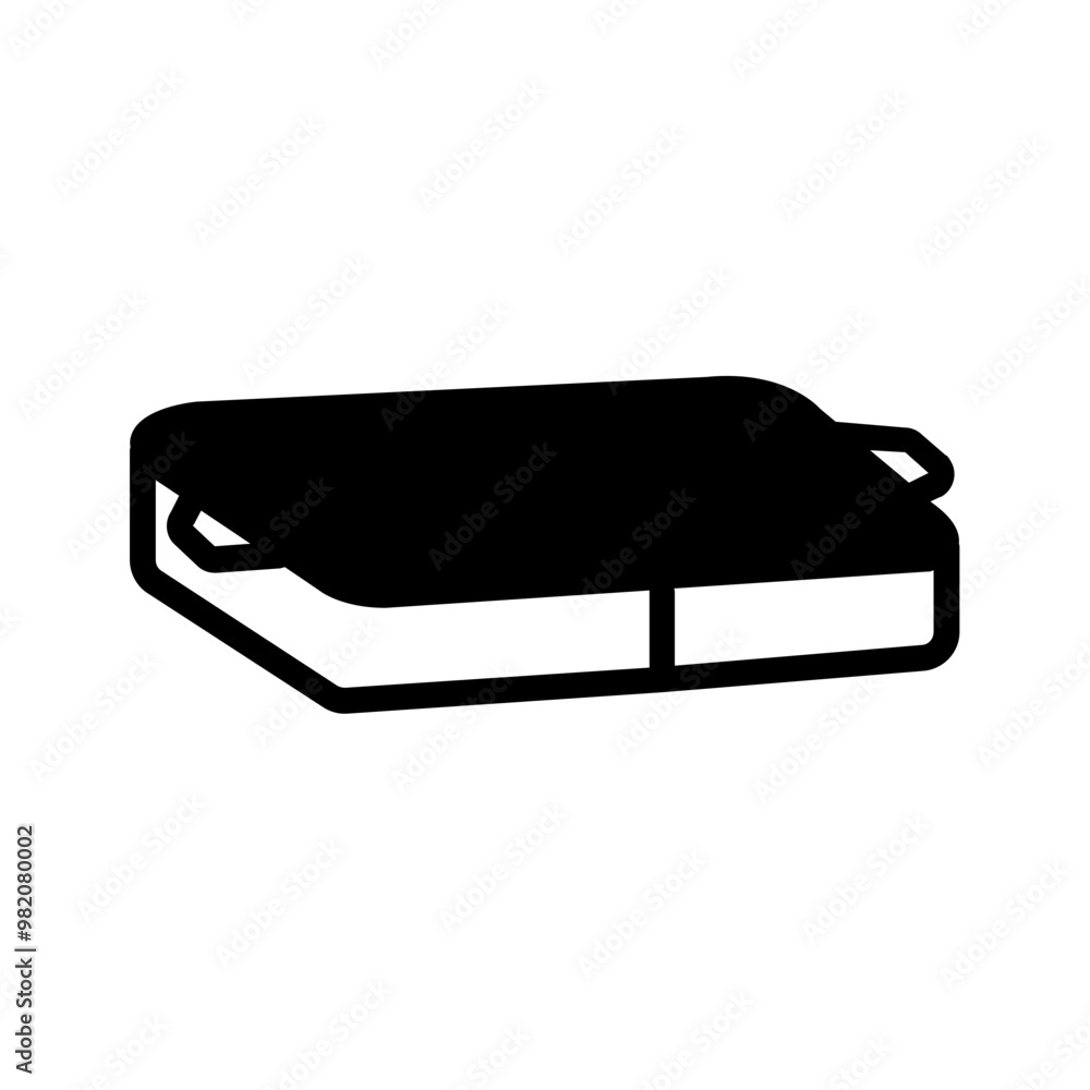 Vector solid black icon for Crash pad Vector solid black icon for Crash pad