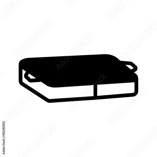 Vector solid black icon for Crash pad