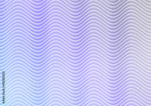 Texture of ribbed glass. Abstract gradient background with wavy lines. Translucent plastic texture. Vector illustration