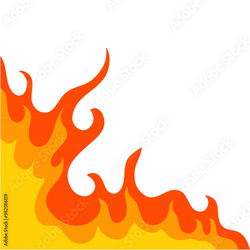 Fire Frame Corner Border