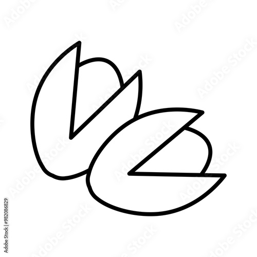 pistachio line icon