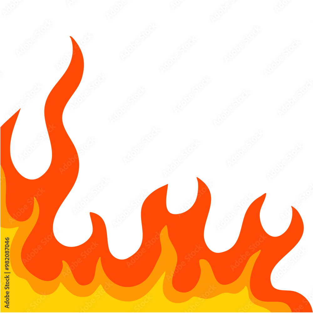 Fire Frame Corner Border