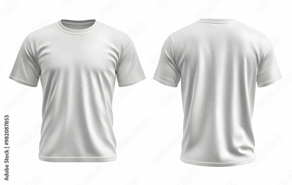 Gray T-Shirt Mockup Front Back View Apparel Gray T-Shirt Mockup Front Back View Apparel