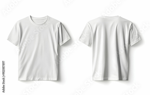 Gray T-Shirt Mockup Front Back View Apparel