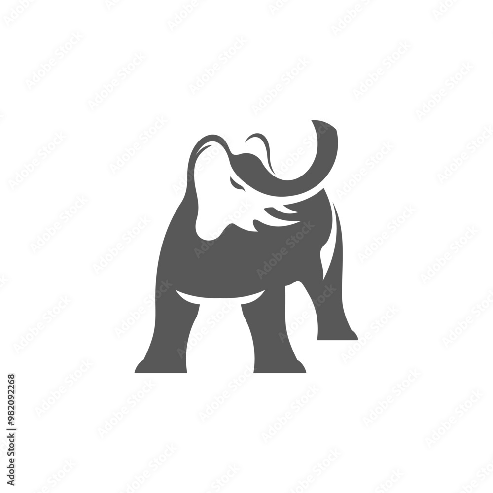 The elephant logo is a simple animal symbol or icon The elephant logo is a simple animal symbol or icon