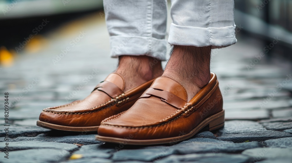 Stylish Man Wearing Loafers for Casual Fashion Look Stylish Man Wearing Loafers for Casual Fashion Look