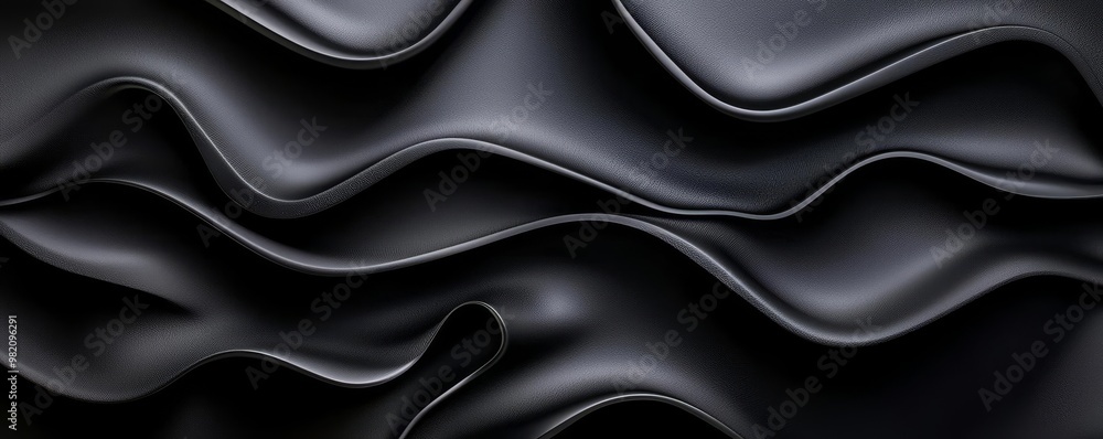 Abstract black metal surface with subtle textures and reflective highlights on a deep, dark background, emphasizing strength and modernity in a minimalist style Abstract black metal surface with subtle textures and reflective highlights on a deep, dark background, emphasizing strength and modernity in a minimalist style