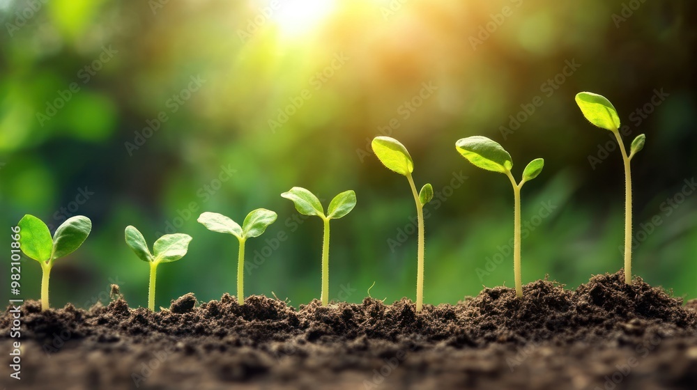Growth and Rebirth: Saplings Reaching for Sunlight Growth and Rebirth: Saplings Reaching for Sunlight