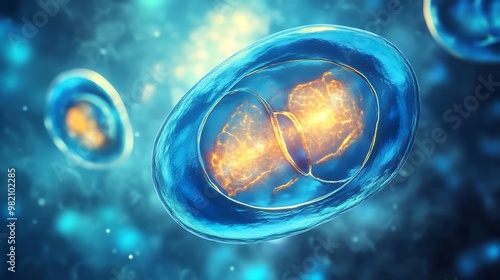 Microscopic view of a singlecelled organism moving towards a light source showcasing phototaxis behavior