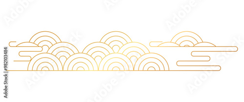 Chinese New year Line Background Vector