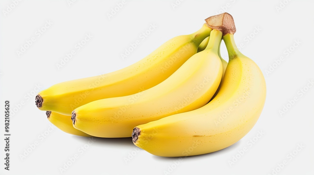 Bunch of fresh bananas perfectly isolated on a white background, with accurate clipping path and full depth of field for seamless editing or design. Bunch of fresh bananas perfectly isolated on a white background, with accurate clipping path and full depth of field for seamless editing or design.