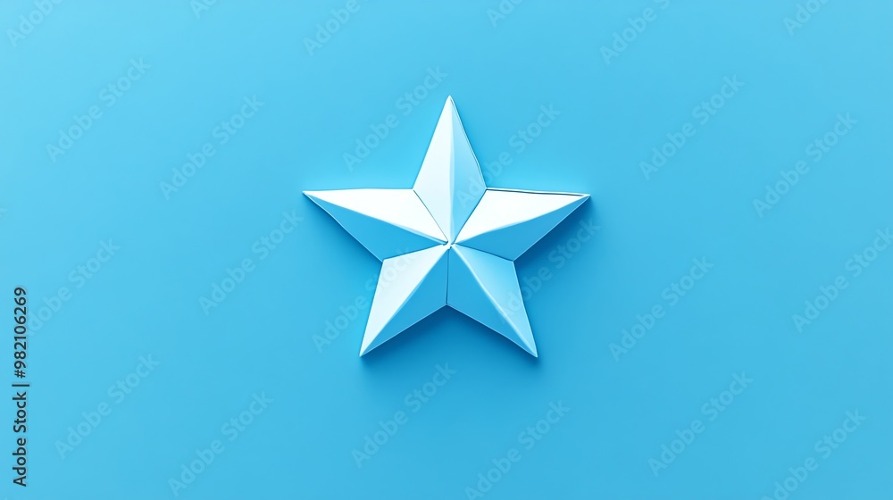 A light blue star sits on a bright blue background. A light blue star sits on a bright blue background.