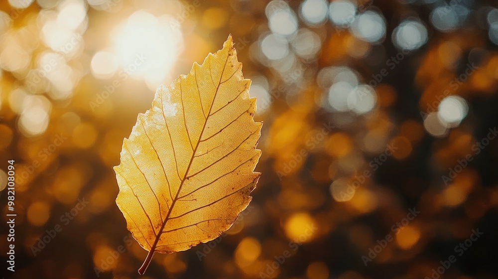 Close-up of a yellow autumn leaf with golden sunlight and blurred orange trees in the background, featuring a subtle bokeh effect to highlight the warmth of fall. Close-up of a yellow autumn leaf with golden sunlight and blurred orange trees in the background, featuring a subtle bokeh effect to highlight the warmth of fall.