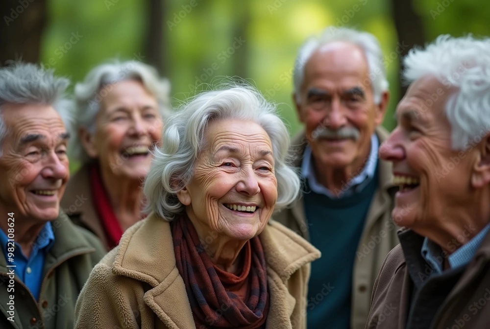 Parents gathered smiling with happy feelings in a park. International Day of Older Persons. Parents gathered smiling with happy feelings in a park. International Day of Older Persons.