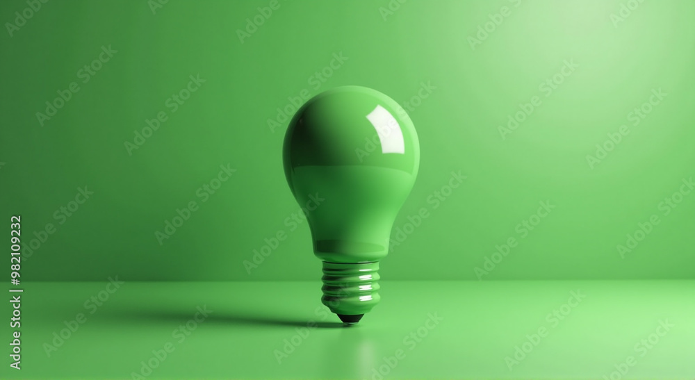 light bulb on green background light bulb on green background