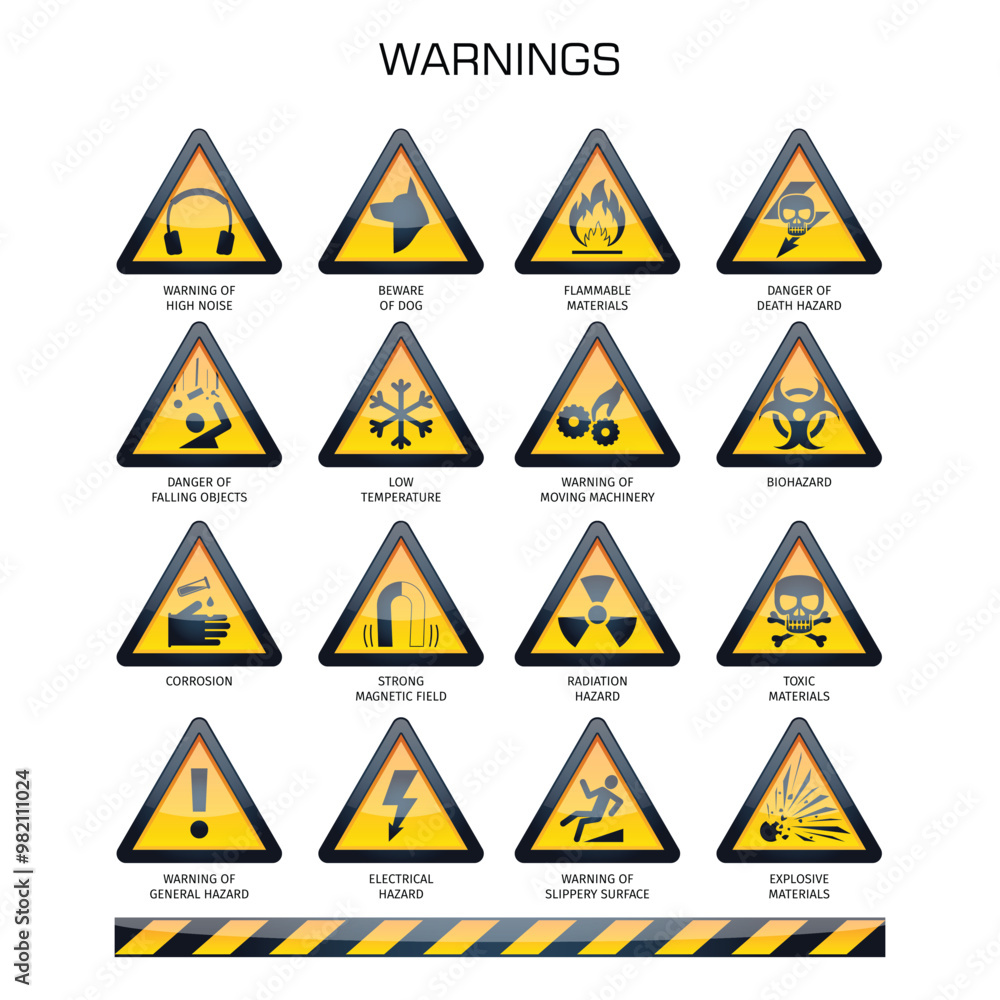 information warning signs to direct the public to a danger, warning, prohibition, disturbance, road area, public facility, road work information warning signs to direct the public to a danger, warning, prohibition, disturbance, road area, public facility, road work