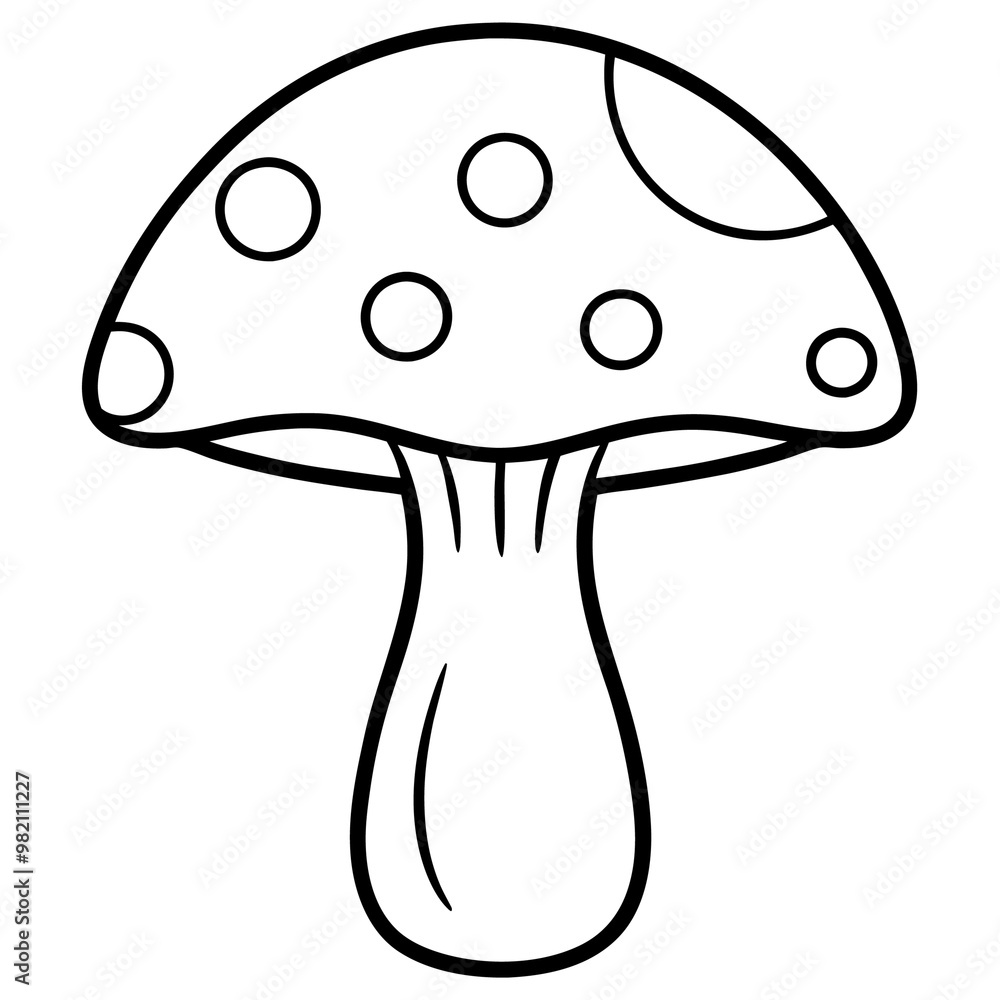 mushroom boletus outline coloring book page line art drawing mushroom boletus outline coloring book page line art drawing